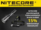 15%-os akció NITECORE professzionális elemlámpákra!