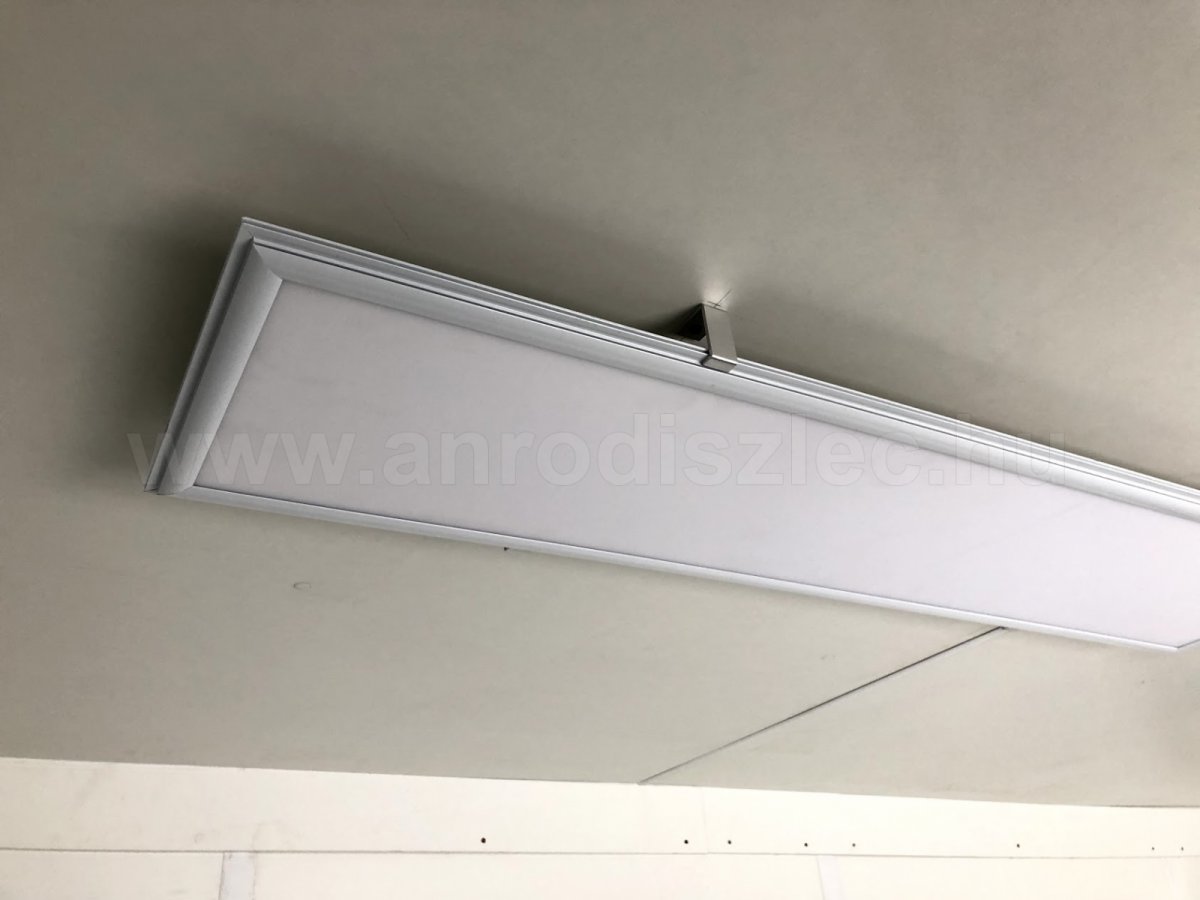 LED panel mennyezetre szerelése házilag hajlított alu profilból