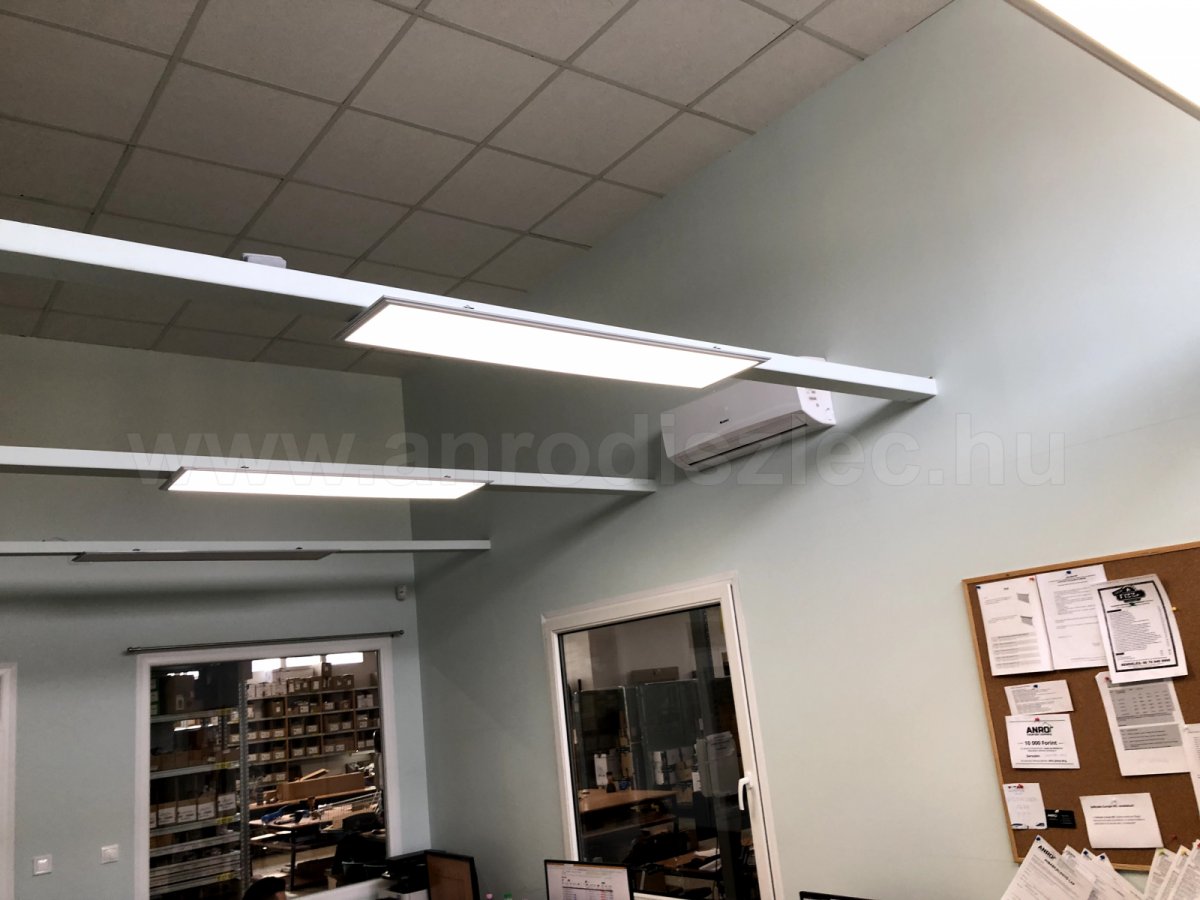 LED panel függesztők az ANRO bemutatóteremben