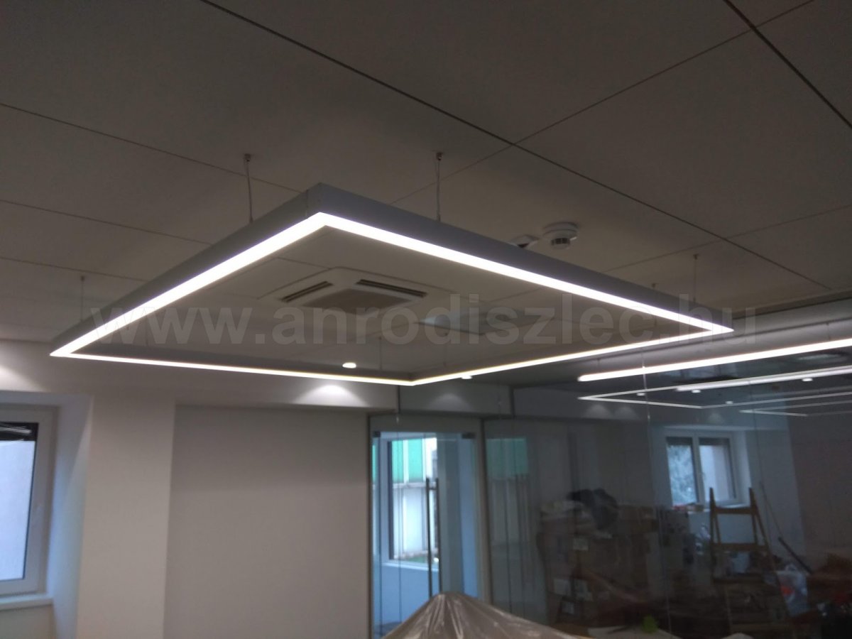 Tárgyaló egyedi led függesztékkel 052 ledprofilból