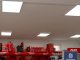 LED panel világítás szerszámbolt mennyezetén