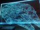 Millenium falcon űrhajó van belegravírozva a plexi táblába, melyet színváltós szalag világít meg 