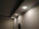 Spotlámpáők helyett kis méretű, 6 Wattos LED paneleket használtunk a gipszkartonba