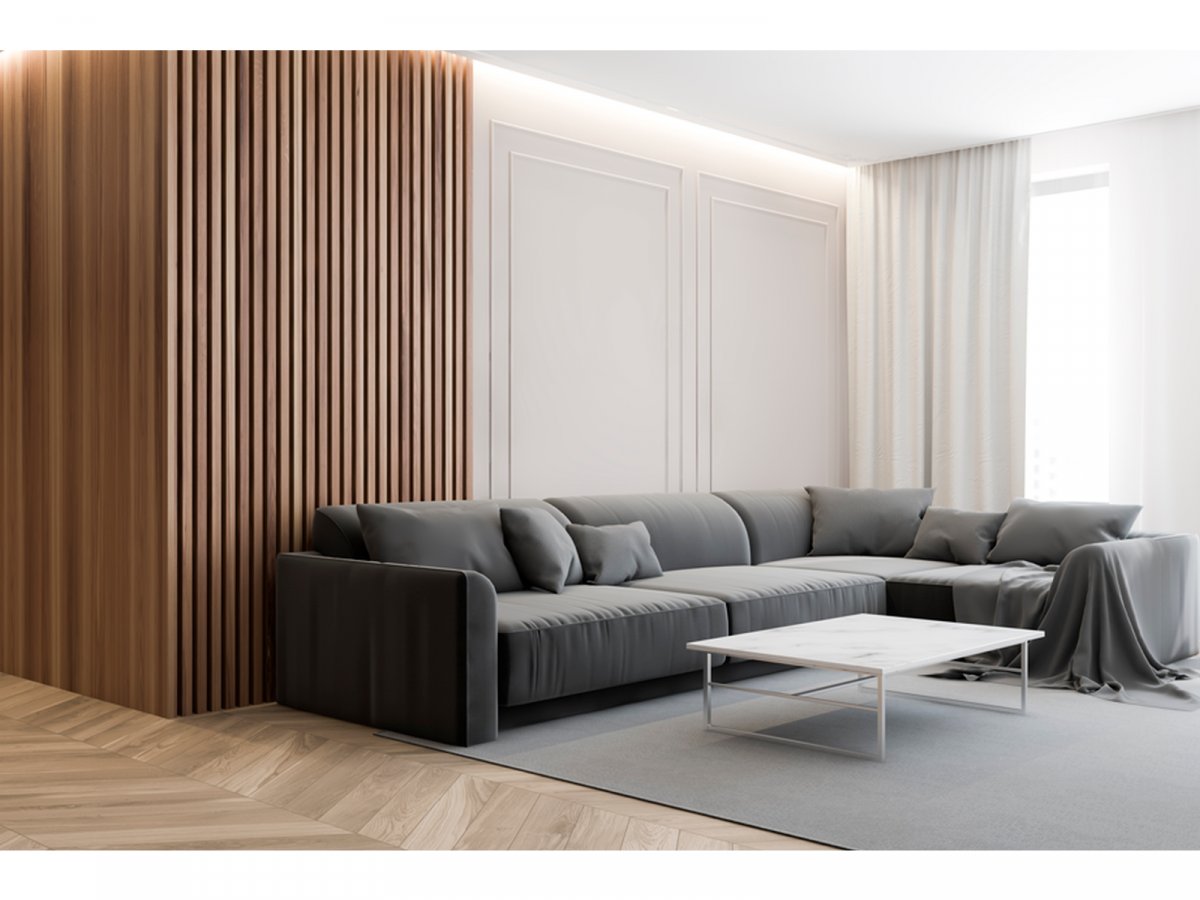 Elegáns fali keret modern nappaliban