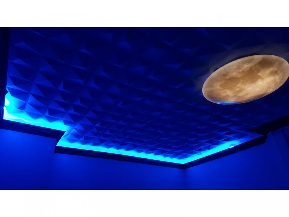 Dekor világítás + 3D falapnel LED szalaggal 