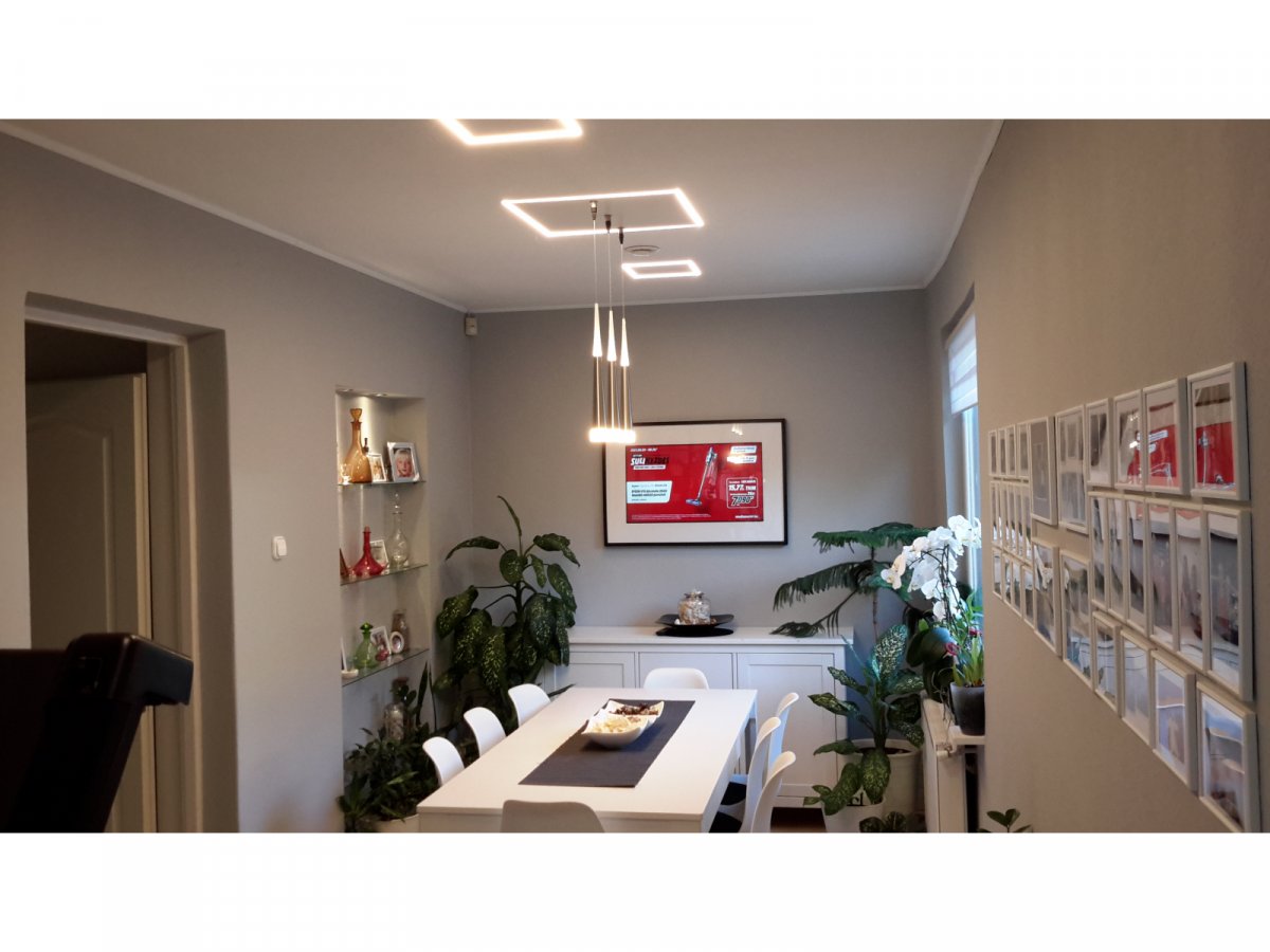 Alu led profil süllyesztve mennyezeti lámpaként