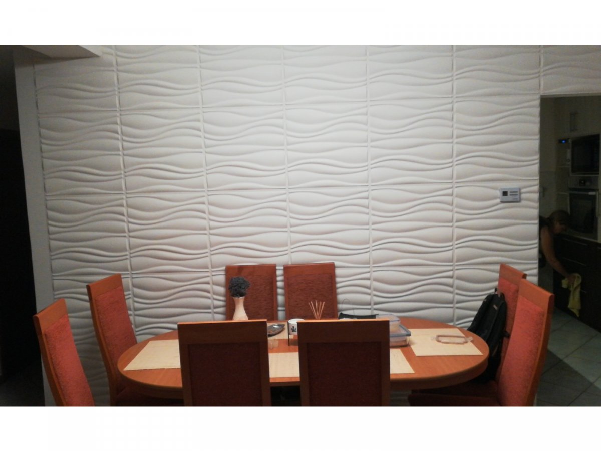 Étkező, 3D falpanel. Waves újhullám WallArt.